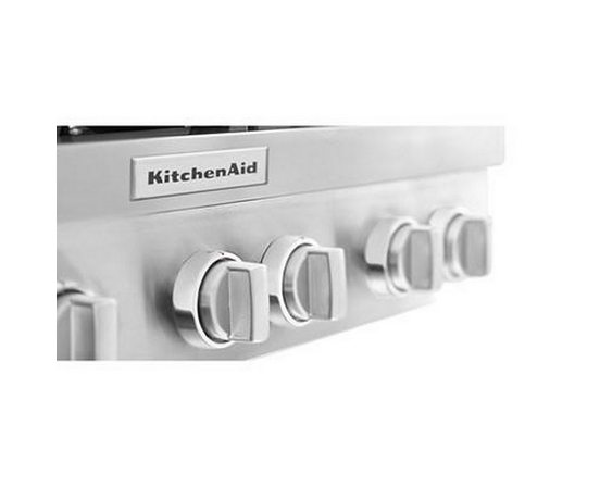 Dessus de cuisinière encastré à gaz de 36 po. avec brûleurs Ultra Power™ Dual-Flame KitchenAid - KCGC506JSS