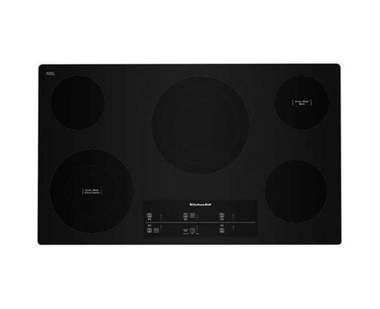 Table de cuisson encastrée électrique de 36 po avec technologie Even-Heat™ KitchenAid - KCES956KSS