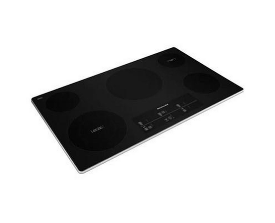 Table de cuisson encastrée électrique de 36 po avec technologie Even-Heat™ KitchenAid - KCES956KSS