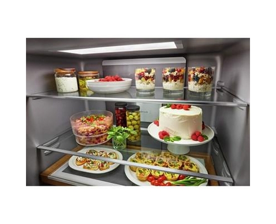 Réfrigérateur quatre portes avec porte à deux battants de 36 po, 19,4 Pi cu.. avec finition PrintShield™ KitchenAid - KRQC506MPS