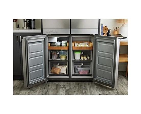 Réfrigérateur quatre portes avec porte à deux battants de 36 po, 19,4 Pi cu.. avec finition PrintShield™ KitchenAid - KRQC506MPS