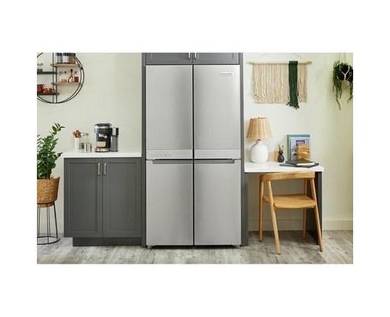 Réfrigérateur quatre portes avec porte à deux battants de 36 po, 19,4 Pi cu.. avec finition PrintShield™ KitchenAid - KRQC506MPS