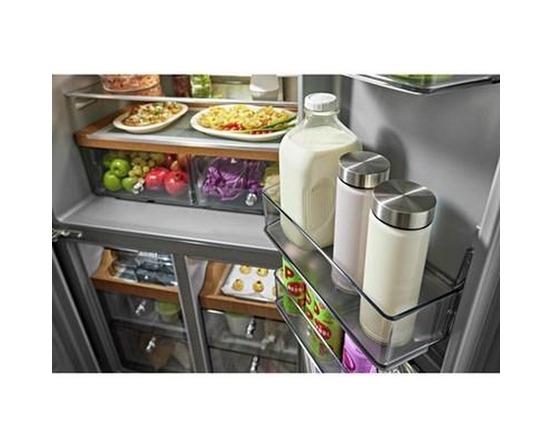 Réfrigérateur quatre portes avec porte à deux battants de 36 po, 19,4 Pi cu.. avec finition PrintShield™ KitchenAid - KRQC506MPS