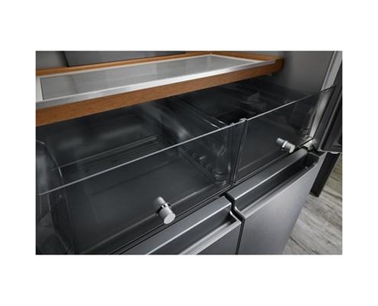 Réfrigérateur quatre portes avec porte à deux battants de 36 po, 19,4 Pi cu.. avec finition PrintShield™ KitchenAid - KRQC506MPS