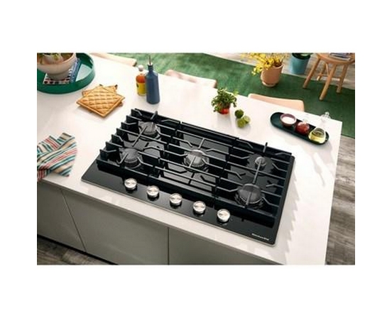 Table de cuisson encastrée à gaz de 30 po avec 5 brûleurs KitchenAid - KCGG530PBL