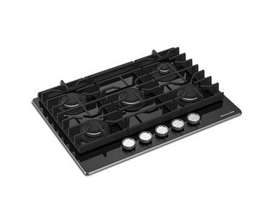 Table de cuisson encastrée à gaz de 30 po avec 5 brûleurs KitchenAid - KCGG530PBL