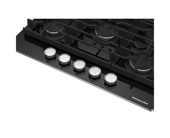 Table de cuisson encastrée à gaz de 30 po avec 5 brûleurs KitchenAid - KCGG530PBL