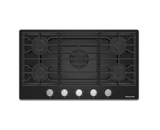 Table de cuisson encastrée à gaz de 36 po avec 5 brûleurs KitchenAid - KCGG536PBL