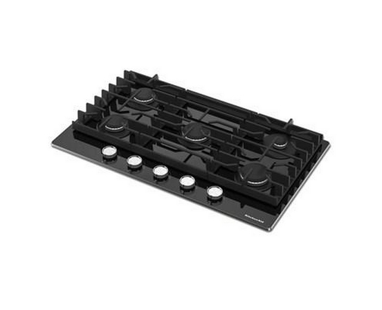 Table de cuisson encastrée à gaz de 36 po avec 5 brûleurs KitchenAid - KCGG536PBL