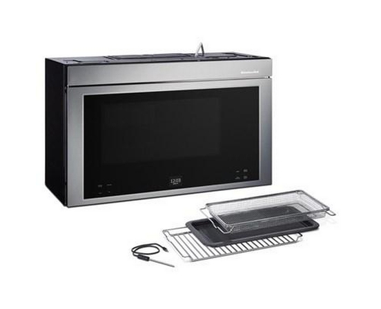 Four à micro-ondes à hotte intégrée de 30 po, 1,1 Pi cu.. avec technologie Air Fry KitchenAid - YKMMF730PPS