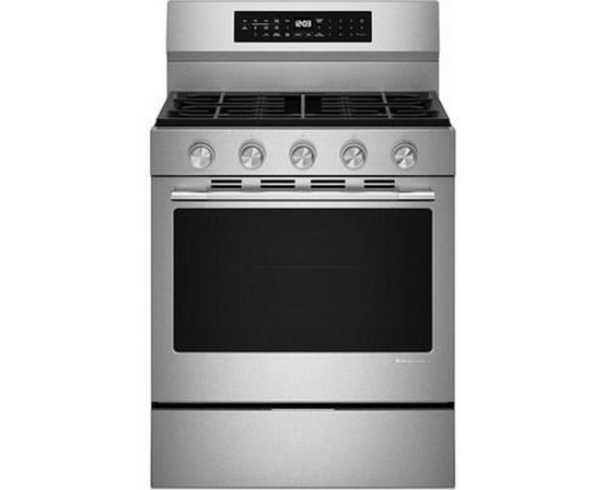Cuisinière à gaz intelligente autoportante de 30 po avec convection KitchenAid - KFGS530SPS