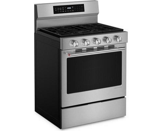 Cuisinière à gaz intelligente autoportante de 30 po avec convection KitchenAid - KFGS530SPS