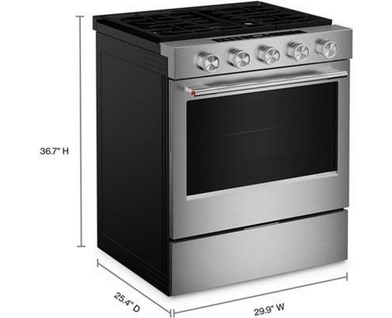 Cuisinière à gaz encastrable intelligente de 30 po avec modes de cuisson par convection KitchenAid - KSGS330SPS