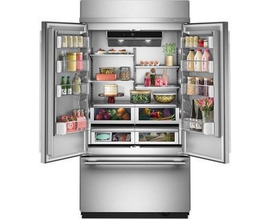 Réfrigérateur 3 portes avec porte à deux battants intégré de 42 po, 24,2 Pi cu.. KitchenAid - KBFN542SPS