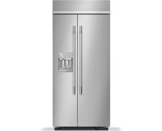 Réfrigérateur côte-à-côte intégré de 36 po, 20,8 Pi cu.. avec distributeur d'eau et de glace externe KitchenAid - KBSD736SPS