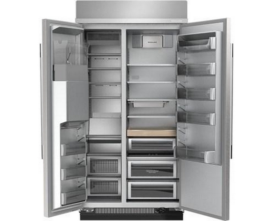 Réfrigérateur côte-à-côte intégré de 42 po, 25,1 Pi cu.. avec distributeur d'eau et de glace externe KitchenAid - KBSD742SPS