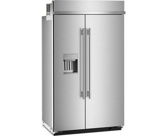 Réfrigérateur côte-à-côte intégré de 48 po, 29,4 Pi cu.. avec distributeur d'eau et de glace externe KitchenAid - KBSD748SPS