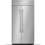 Réfrigérateur côte-à-côte intégré de 42 po, 25,5 Pi cu.. avec intérieur platine KitchenAid - KBSN742SPS