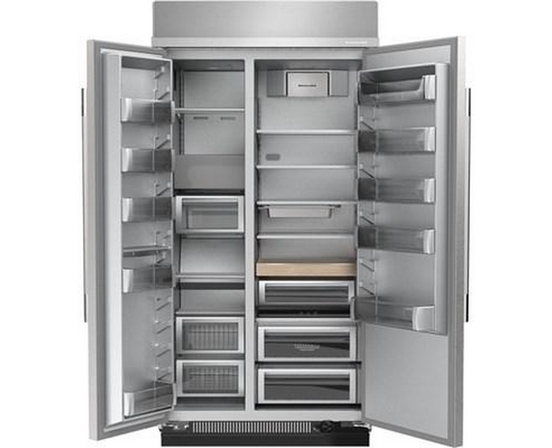 Réfrigérateur côte-à-côte intégré de 42 po, 25,5 Pi cu.. avec intérieur platine KitchenAid - KBSN742SPS