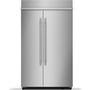 Réfrigérateur côte-à-côte intégré de 48 po, 30 Pi cu.. avec intérieur platine KitchenAid - KBSN748SPS