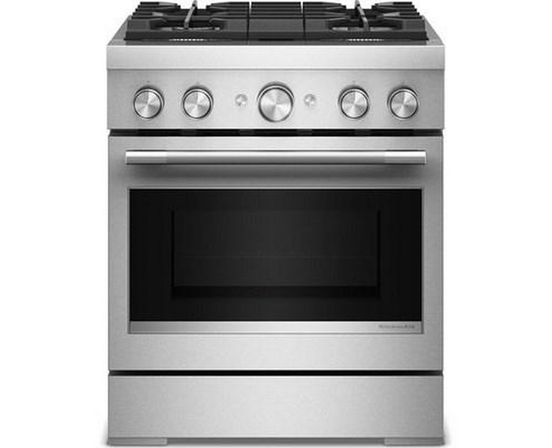 Cuisinière autoportante bi-énergie de style commercial de 30 po KitchenAid - KFDS930SSS