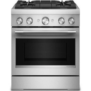 Cuisinière autoportante bi-énergie de style commercial de 30 po KitchenAid - KFDS930SSS