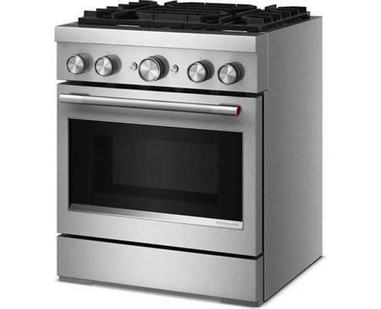 Cuisinière autoportante bi-énergie de style commercial de 30 po KitchenAid - KFDS930SSS