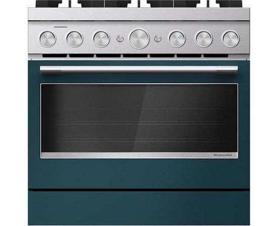 Cuisinière autoportante bi-énergie de style commercial de 36 po KitchenAid - KFDS936SAG
