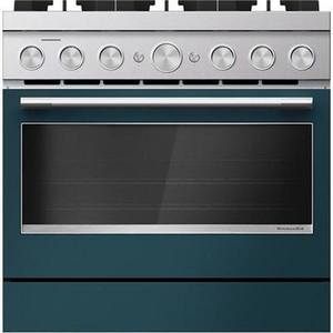 Cuisinière autoportante bi-énergie de style commercial de 36 po KitchenAid - KFDS936SAG