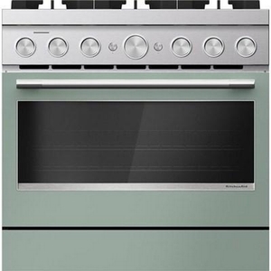 Cuisinière autoportante bi-énergie de style commercial de 36 po KitchenAid - KFDS936SDC