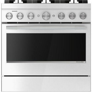 Cuisinière autoportante bi-énergie de style commercial de 36 po KitchenAid - KFDS936SSS