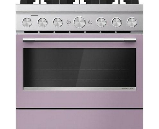 Cuisinière autoportante bi-énergie de style commercial de 36 po KitchenAid - KFDS936SWF