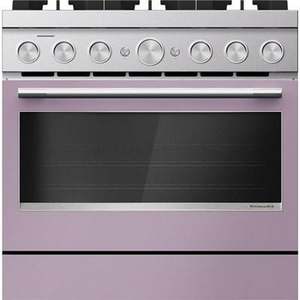 Cuisinière autoportante bi-énergie de style commercial de 36 po KitchenAid - KFDS936SWF