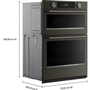 Four mural combiné encastré de 30 po avec four à micro-ondes avec technologie convection KitchenAid - KOEC730SBE