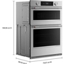 Four mural combiné encastré de 30 po avec four à micro-ondes avec technologie convection KitchenAid - KOEC730SPS