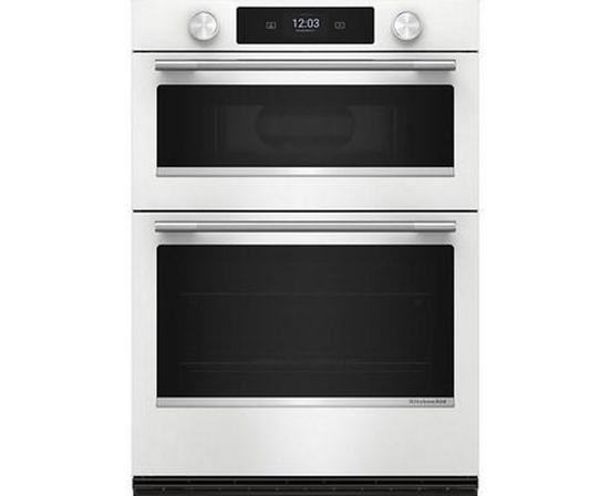 Four mural combiné encastré de 30 po avec four à micro-ondes avec technologie convection KitchenAid - KOEC730SWH