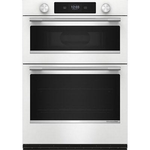 Four mural combiné encastré de 30 po avec four à micro-ondes avec technologie convection KitchenAid - KOEC730SWH