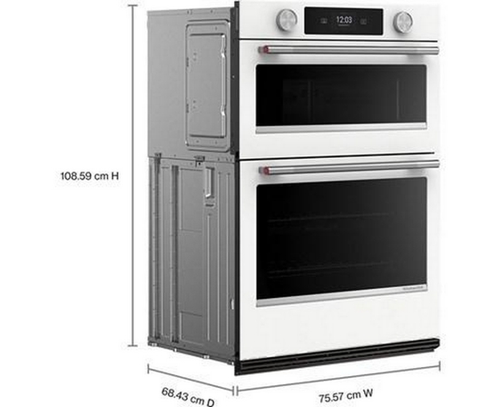 Four mural combiné encastré de 30 po avec four à micro-ondes avec technologie convection KitchenAid - KOEC730SWH