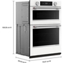 Four mural combiné encastré de 30 po avec four à micro-ondes avec technologie convection KitchenAid - KOEC730SWH