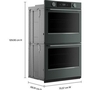 Four mural double encastré de 30 po avec technologie convection KitchenAid - KOED730SJP
