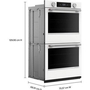 Four mural double encastré de 30 po avec technologie convection KitchenAid - KOED730SWH