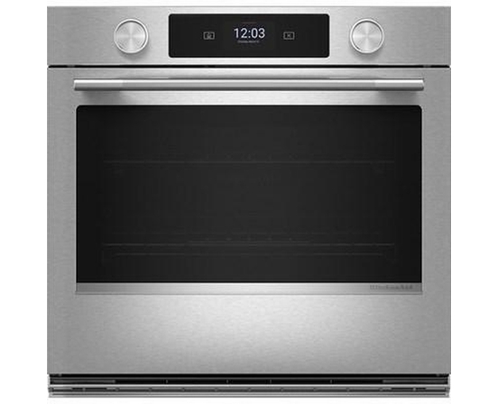 Four mural simple encastré de 27 po avec technologie convection KitchenAid - KOES727SPS