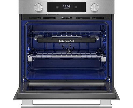 Four mural simple encastré de 27 po avec technologie convection KitchenAid - KOES727SPS