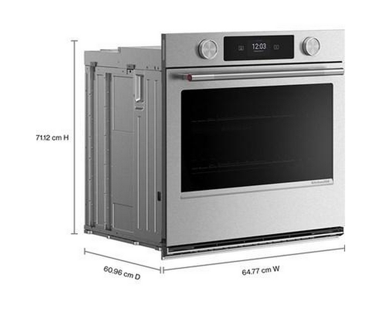 Four mural simple encastré de 27 po avec technologie convection KitchenAid - KOES727SPS