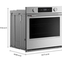 Four mural simple encastré de 27 po avec technologie convection KitchenAid - KOES727SPS