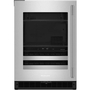 Centre de breuvages sous le comptoir de 4,8 Pi cu.. avec porte en verre et clayettes à façade en bois KitchenAid - KUBL524SSB