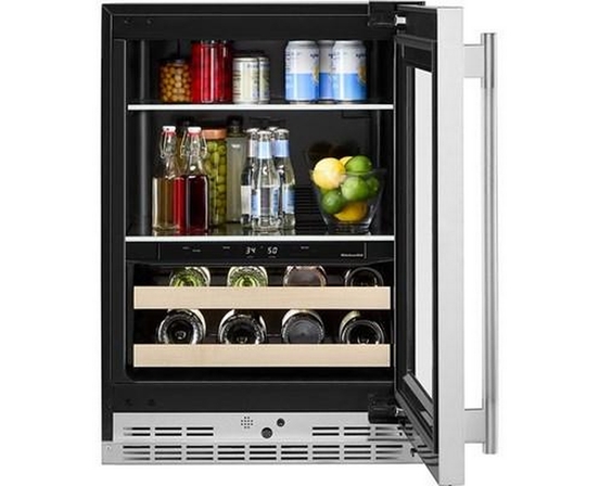 Centre de breuvages sous le comptoir de 4,89 Pi cu.. à deux zones KitchenAid - KUBR524SPS
