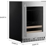 Centre de breuvages sous le comptoir de 4,89 Pi cu.. à deux zones KitchenAid - KUBR524SPS