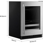 Centre de breuvages sous le comptoir de 4,89 Pi cu.. à deux zones KitchenAid - KUBR524SSB