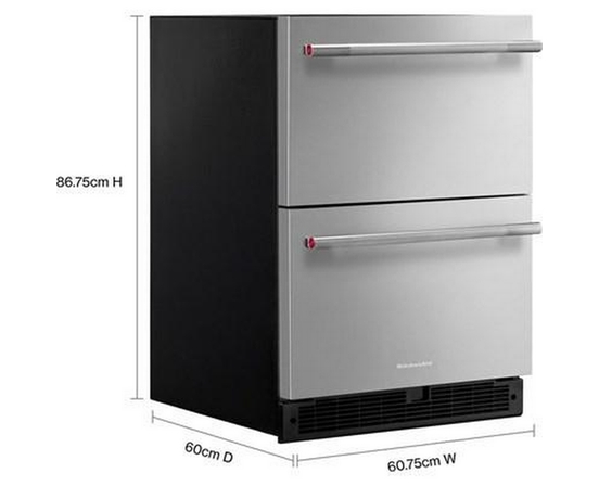 Réfrigérateur à double tiroir KitchenAid - KURT524SSB